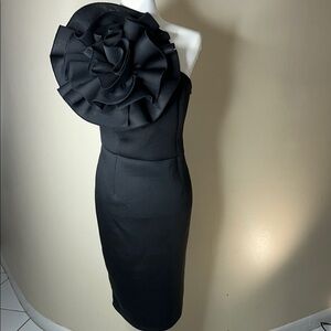 Nikki Lund Elegant Black One-Shoulder Dress